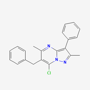 6-Benzyl-7-chloro-2,5-dimethyl-3-phenylpyrazolo[1,5-a]pyrimidine - 1203190-57-1
