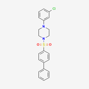 1-{[1,1'-Biphenyl]-4-sulfonyl}-4-(3-chlorophenyl)piperazine - 694497-62-6