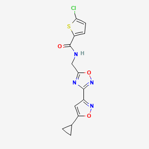5-chloro-N-((3-(5-cyclopropylisoxazol-3-yl)-1,2,4-oxadiazol-5-yl)methyl)thiophene-2-carboxamide - 2034309-15-2