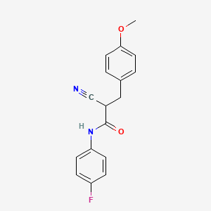 2-cyano-N-(4-fluorophenyl)-3-(4-methoxyphenyl)propanamide - 483359-43-9