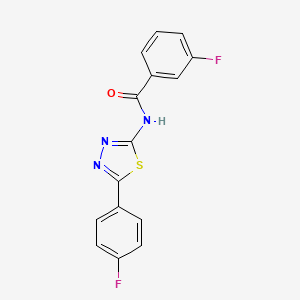 3-fluoro-N-[5-(4-fluorophenyl)-1,3,4-thiadiazol-2-yl]benzamide - 392243-57-1