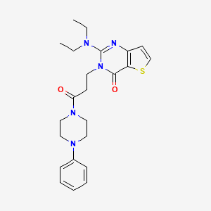 2-(diethylamino)-3-[3-oxo-3-(4-phenylpiperazin-1-yl)propyl]-3H,4H-thieno[3,2-d]pyrimidin-4-one - 1112309-26-8