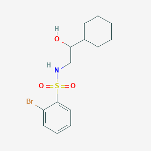 2-bromo-N-(2-cyclohexyl-2-hydroxyethyl)benzenesulfonamide - 1795483-98-5