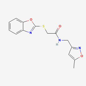 2-(benzo[d]oxazol-2-ylthio)-N-((5-methylisoxazol-3-yl)methyl)acetamide - 1251560-95-8