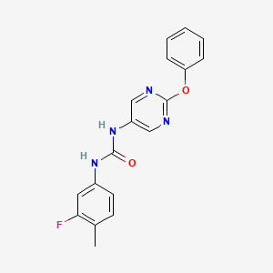 1-(3-Fluoro-4-methylphenyl)-3-(2-phenoxypyrimidin-5-yl)urea - 1396815-87-4