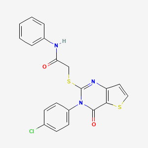 2-{[3-(4-chlorophenyl)-4-oxo-3H,4H-thieno[3,2-d]pyrimidin-2-yl]sulfanyl}-N-phenylacetamide - 1260634-68-1