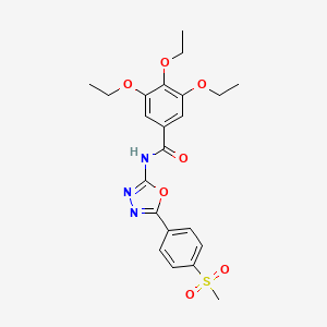 3,4,5-triethoxy-N-(5-(4-(methylsulfonyl)phenyl)-1,3,4-oxadiazol-2-yl)benzamide - 886913-65-1