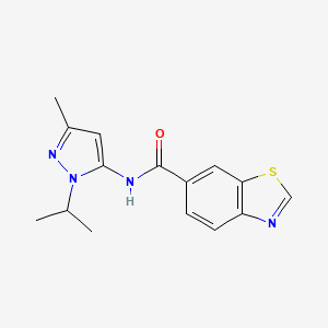 N-(1-isopropyl-3-methyl-1H-pyrazol-5-yl)benzo[d]thiazole-6-carboxamide - 1172839-25-6