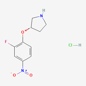 (S)-3-(2-Fluoro-4-nitrophenoxy)pyrrolidine hydrochloride - 1286207-27-9