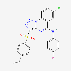 7-CHLORO-3-(4-ETHYLBENZENESULFONYL)-N-(4-FLUOROPHENYL)-[1,2,3]TRIAZOLO[1,5-A]QUINAZOLIN-5-AMINE - 893788-36-8