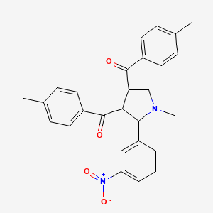 [1-methyl-4-(4-methylbenzoyl)-5-(3-nitrophenyl)tetrahydro-1H-pyrrol-3-yl](4-methylphenyl)methanone - 1005188-92-0