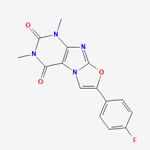 7-(4-Fluorophenyl)-1,3-dimethyl[1,3]oxazolo[2,3-f]purine-2,4(1H,3H)-dione - 132739-89-0