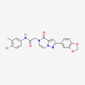2-[2-(1,3-benzodioxol-5-yl)-4-oxopyrazolo[1,5-a]pyrazin-5(4H)-yl]-N-(4-bromo-3-methylphenyl)acetamide - 1223864-08-1