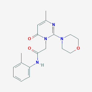2-[4-methyl-2-(morpholin-4-yl)-6-oxo-1,6-dihydropyrimidin-1-yl]-N-(2-methylphenyl)acetamide - 1251595-11-5