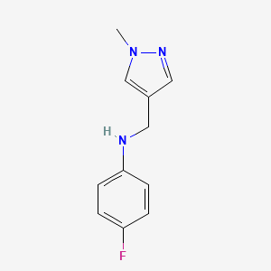 4-fluoro-N-[(1-methyl-1H-pyrazol-4-yl)methyl]aniline - 1006336-95-3