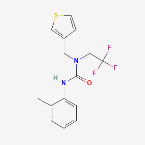 1-(Thiophen-3-ylmethyl)-3-(o-tolyl)-1-(2,2,2-trifluoroethyl)urea - 1235027-50-5