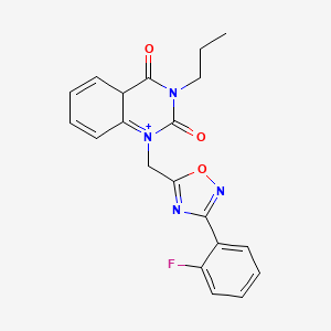 1-{[3-(2-Fluorophenyl)-1,2,4-oxadiazol-5-yl]methyl}-3-propyl-1,2,3,4-tetrahydroquinazoline-2,4-dione - 2185590-46-7
