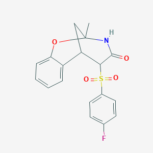 12-(4-Fluorobenzenesulfonyl)-9-methyl-8-oxa-10-azatricyclo[7.3.1.0^{2,7}]trideca-2,4,6-trien-11-one - 1009241-62-6