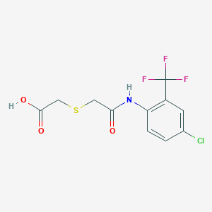 2-({2-[4-Chloro-2-(trifluoromethyl)anilino]-2-oxoethyl}sulfanyl)acetic acid - 338421-31-1