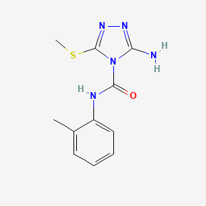 3-amino-N-(2-methylphenyl)-5-(methylsulfanyl)-4H-1,2,4-triazole-4-carboxamide - 338391-95-0