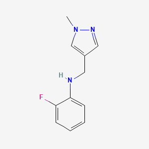 2-fluoro-N-[(1-methyl-1H-pyrazol-4-yl)methyl]aniline - 1006477-81-1