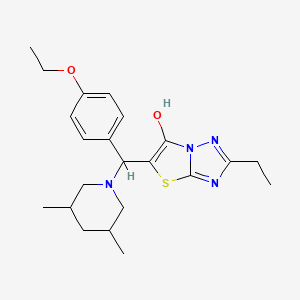 5-((3,5-Dimethylpiperidin-1-yl)(4-ethoxyphenyl)methyl)-2-ethylthiazolo[3,2-b][1,2,4]triazol-6-ol - 1009348-18-8