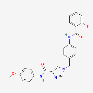 1-(4-(2-fluorobenzamido)benzyl)-N-(4-methoxyphenyl)-1H-imidazole-4-carboxamide - 1251559-87-1