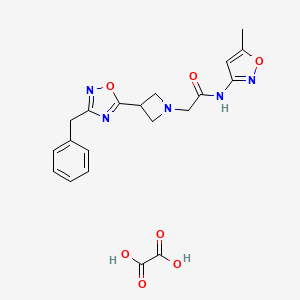 2-(3-(3-benzyl-1,2,4-oxadiazol-5-yl)azetidin-1-yl)-N-(5-methylisoxazol-3-yl)acetamide oxalate - 1396885-99-6