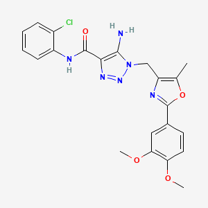 5-amino-N-(2-chlorophenyl)-1-{[2-(3,4-dimethoxyphenyl)-5-methyl-1,3-oxazol-4-yl]methyl}-1H-1,2,3-triazole-4-carboxamide - 1251584-38-9
