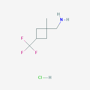 [1-Methyl-3-(trifluoromethyl)cyclobutyl]methanamine;hydrochloride - 2503208-13-5