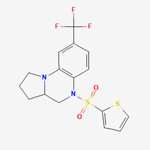 5-(2-Thienylsulfonyl)-8-(trifluoromethyl)-1,2,3,3a,4,5-hexahydropyrrolo[1,2-a]quinoxaline - 861207-20-7