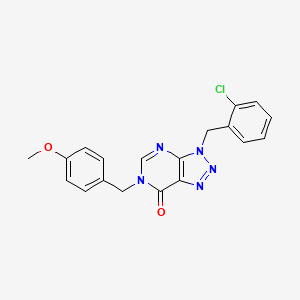 3-(2-chlorobenzyl)-6-(4-methoxybenzyl)-3,6-dihydro-7H-[1,2,3]triazolo[4,5-d]pyrimidin-7-one - 1326806-31-8
