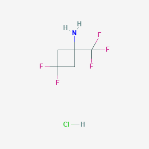 3,3-Difluoro-1-(trifluoromethyl)cyclobutan-1-amine hydrochloride - 2490375-73-8