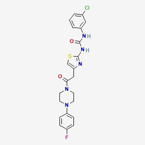 1-(3-Chlorophenyl)-3-(4-(2-(4-(4-fluorophenyl)piperazin-1-yl)-2-oxoethyl)thiazol-2-yl)urea - 897621-06-6