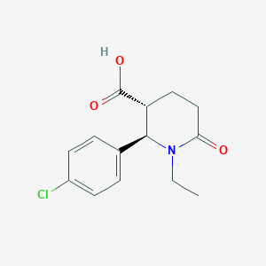 (2R,3R)-2-(4-chlorophenyl)-1-ethyl-6-oxopiperidine-3-carboxylic acid - 1212413-33-6