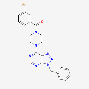 (4-(3-benzyl-3H-[1,2,3]triazolo[4,5-d]pyrimidin-7-yl)piperazin-1-yl)(3-bromophenyl)methanone - 920186-51-2