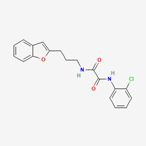 N1-(3-(benzofuran-2-yl)propyl)-N2-(2-chlorophenyl)oxalamide - 2034604-12-9