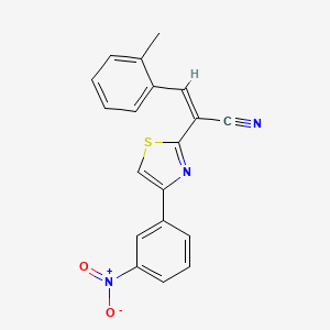 (Z)-2-(4-(3-nitrophenyl)thiazol-2-yl)-3-(o-tolyl)acrylonitrile - 476668-63-0