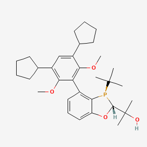2-((2R,3R)-3-(tert-Butyl)-4-(3,5-dicyclopentyl-2,6-dimethoxyphenyl)-2,3-dihydrobenzo[d][1,3]oxaphosphol-2-yl)propan-2-ol - 2416226-97-4