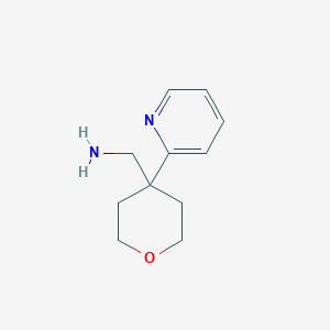 [4-(Pyridin-2-yl)oxan-4-yl]methanamine - 1260900-82-0