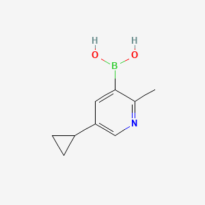 (5-cyclopropyl-2-methylpyridin-3-yl)boronic acid - 2225174-32-1