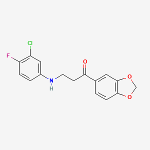 1-(1,3-Benzodioxol-5-yl)-3-(3-chloro-4-fluoroanilino)-1-propanone - 883794-86-3