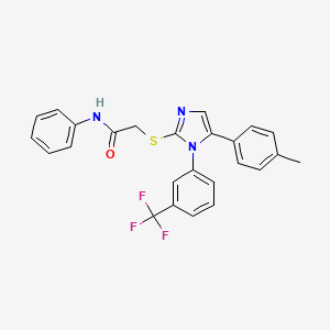 N-phenyl-2-((5-(p-tolyl)-1-(3-(trifluoromethyl)phenyl)-1H-imidazol-2-yl)thio)acetamide - 1226432-78-5