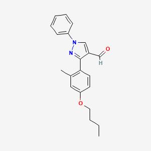 3-(4-butoxy-2-methylphenyl)-1-phenyl-1H-pyrazole-4-carbaldehyde - 1234692-04-6