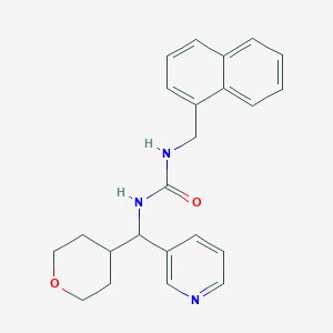 1-(naphthalen-1-ylmethyl)-3-(pyridin-3-yl(tetrahydro-2H-pyran-4-yl)methyl)urea - 2034248-92-3