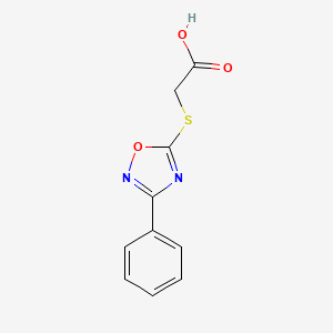 2-[(3-phenyl-1,2,4-oxadiazol-5-yl)sulfanyl]acetic Acid - 32991-52-9