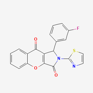 1-(3-Fluorophenyl)-2-(thiazol-2-yl)-1,2-dihydrochromeno[2,3-c]pyrrole-3,9-dione - 620154-56-5