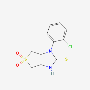 1-(2-chlorophenyl)-2-mercapto-3a,4,6,6a-tetrahydro-1H-thieno[3,4-d]imidazole 5,5-dioxide - 887833-72-9