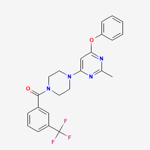 (4-(2-Methyl-6-phenoxypyrimidin-4-yl)piperazin-1-yl)(3-(trifluoromethyl)phenyl)methanone - 946231-17-0