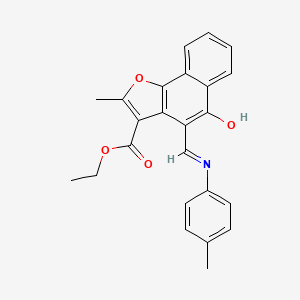 (Z)-ethyl 2-methyl-5-oxo-4-((p-tolylamino)methylene)-4,5-dihydronaphtho[1,2-b]furan-3-carboxylate - 637755-48-7